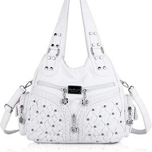 White Purses and Handbags Women Tote Shoulder Top Handle Satchel Hobo Bags